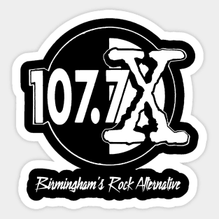 107.7 THE X BIRMINGHAM'S ROCK ALTERNATIVE RETRO RADIO Sticker